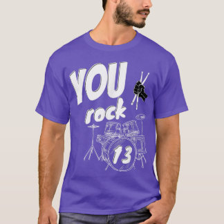 T-shirt Kit de batterie pour garçons et filles de 13 ans 