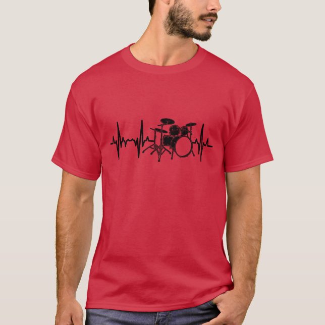 T-shirt Kit de batterie Pulse Line friend (Devant)