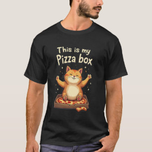 T-shirt Kit de blague de boîte à pizza pour chat drôle hum