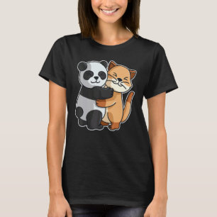 T-shirt Kit de chat & panda câlinant un chaton Animaux mig