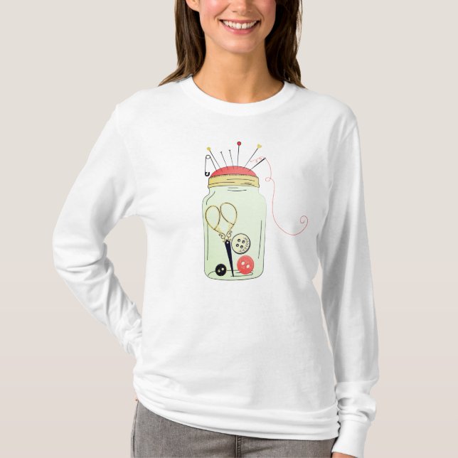 T-shirt Kit de couture vintage - jolie illustration (Devant)