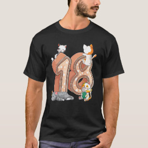T-shirt Kit de fête d'anniversaire 18 ans pour chat