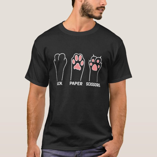 T-shirt Kit de jeu de pierre feuille ciseaux drôle avec un (Devant)