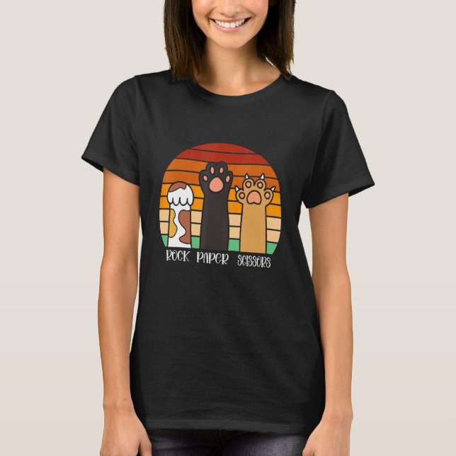 T-shirt Kit de jeu Pierre Feuille Ciseaux Amoureux des cha (Devant)
