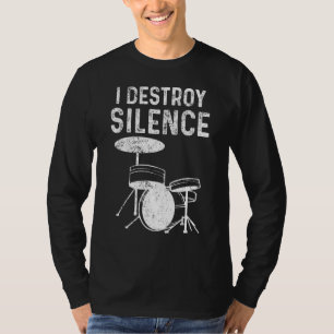 T-shirt Kit de tambour de destruction silencieuse tambours