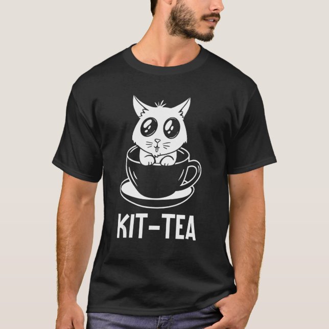 T-shirt Kit Tea Graphic Chat Propriétaire de chats Animaux (Devant)