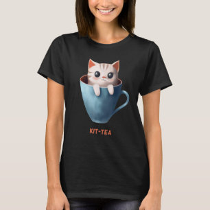 T-shirt Kit thé Kittea Kitty Cat Tea Kitten Cup Cute Anima