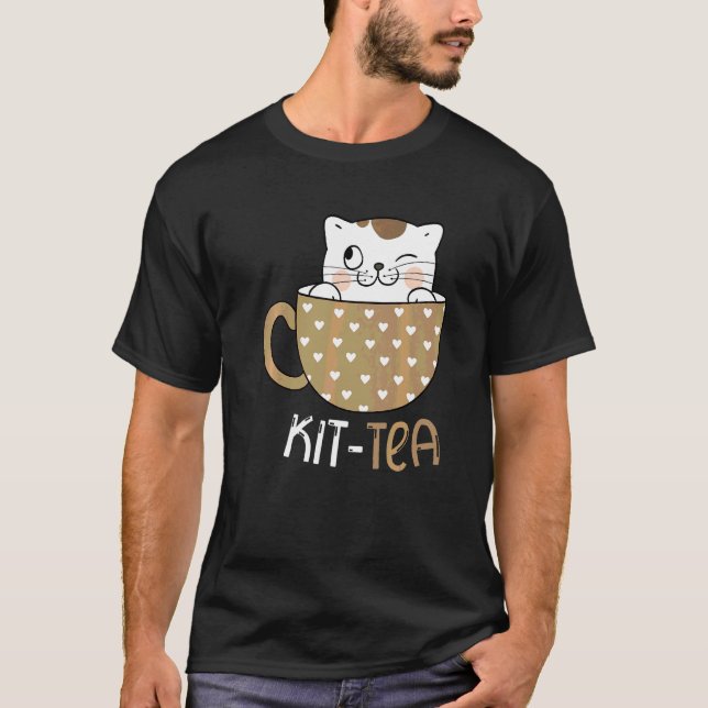 T-shirt Kit Thé Pour Thé  Thé Chat   Chat (Devant)