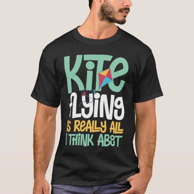 T-shirt Kite Flying Débutant Vent Stunt Kite Citations 1 (Devant)