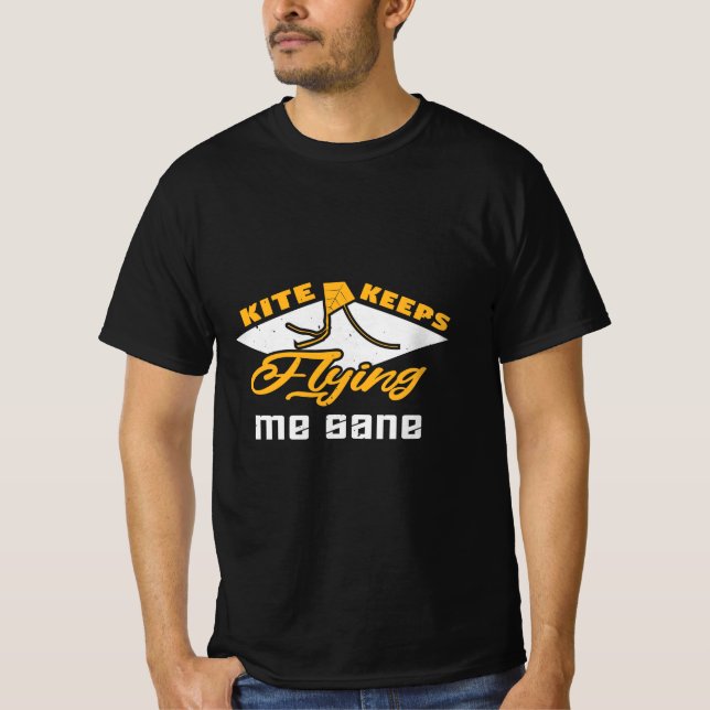 T-shirt Kite Flying Hobby Kites Flyer Cadeau (Devant)
