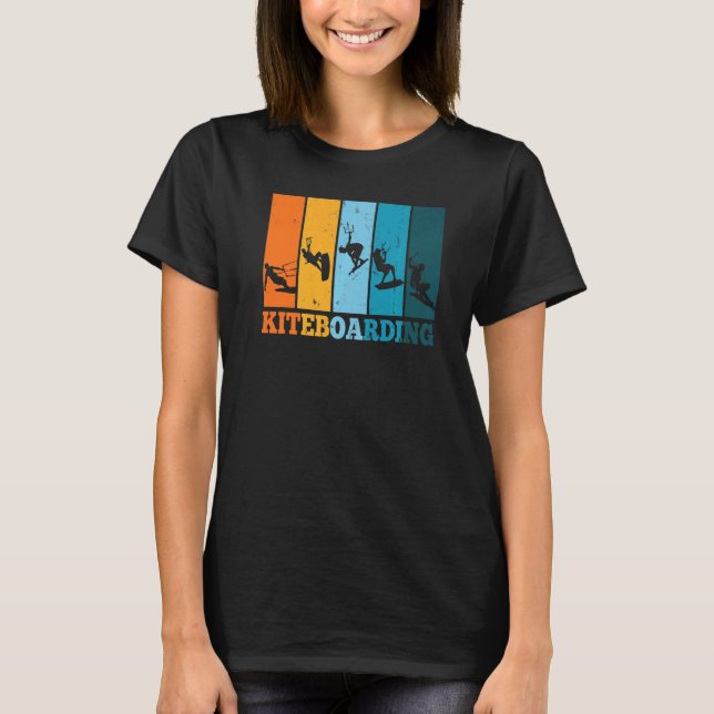 T-shirt Kiteboard Kitesurf Kiteboarding Kitesurfing Retro  (Devant)