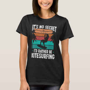 T-shirt Kiteboarder son no Secret Kitesurfing Vintage Kite