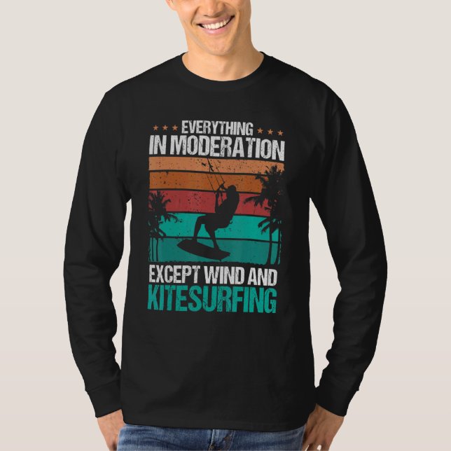T-shirt Kiteboarding Vintage Kite Kitesurfing Wind Kitesur (Devant)