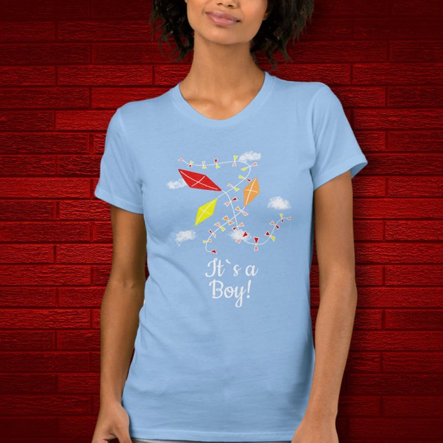 T-shirt Kites in Sky Blue C`est un Baby shower garçon (Créateur téléchargé)