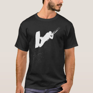 T-shirt Kitesurf Action Kite Et Surf Silhouette Blanc