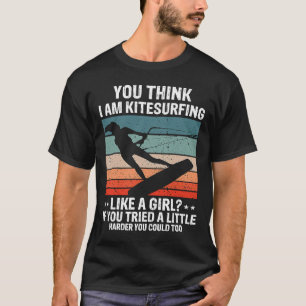 T-shirt Kitesurf comme une fille Kiteboarding Kite Kitesur