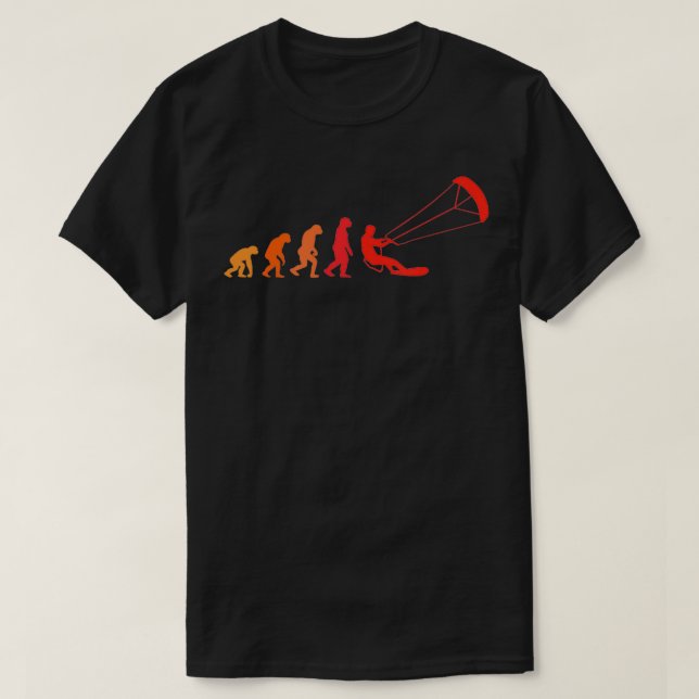 T-shirt Kitesurf Evolution Sufing Surfer Cadeau Kitesurfi (Design devant)