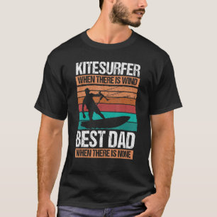 T-shirt Kitesurf Fête des pères Vintage Papa Papa Kitesurf