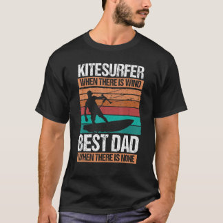 T-shirt Kitesurf Fête des pères Vintage Papa Papa Kitesurf