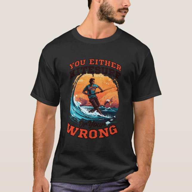 T-shirt Kitesurf Ou Mauvais Design Kite Surf (Devant)