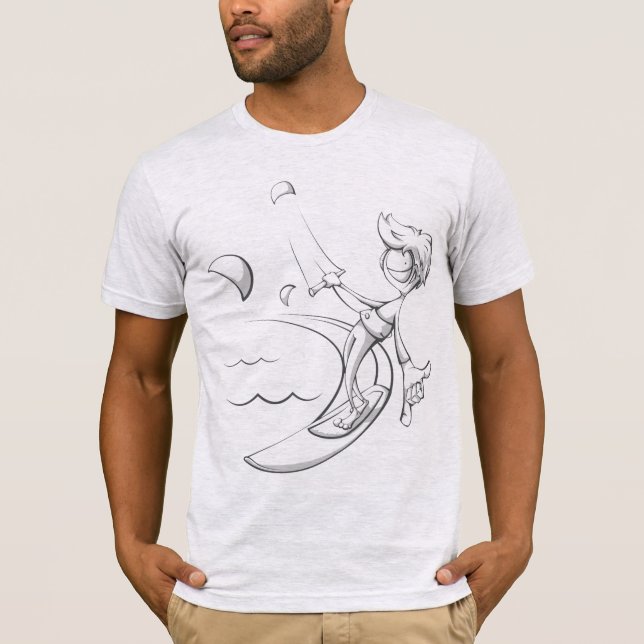 T-shirt Kitesurf sans paille (Devant)