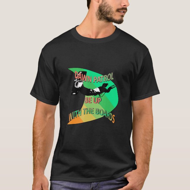 T-shirt Kitesurfer Action Sport extrême Vert et orange A (Devant)