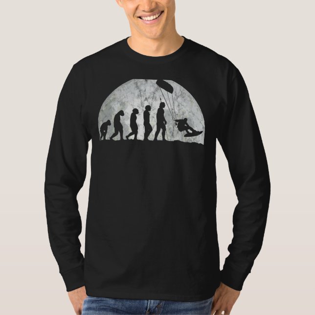 T-shirt Kitesurfer Évolution Évolution De Man Water Kiteb (Devant)