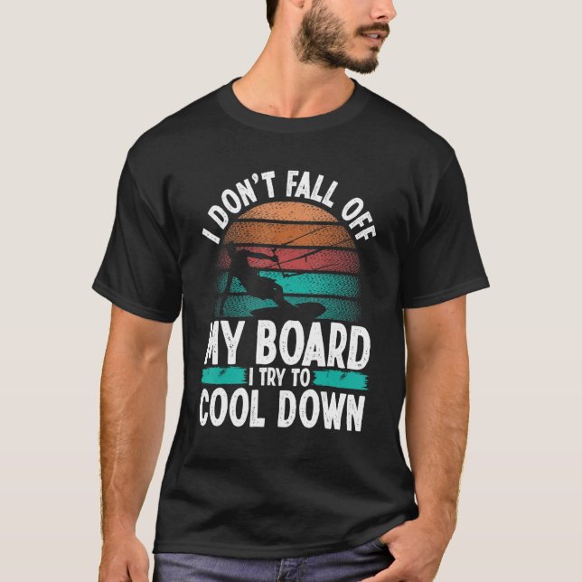 T-shirt Kitesurfer I dont fall down Funny Kiteboarder Vint (Devant)