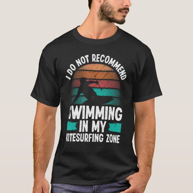 T-shirt Kitesurfing Humor I do not recommend Kiteboarder K (Devant)
