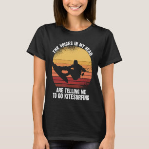 T-shirt Kitesurfing Les voix dans ma tête me disent d'y al