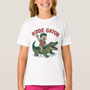 T-shirt Kitsch Vintage Floride Ridde Gator   Filles Rétro