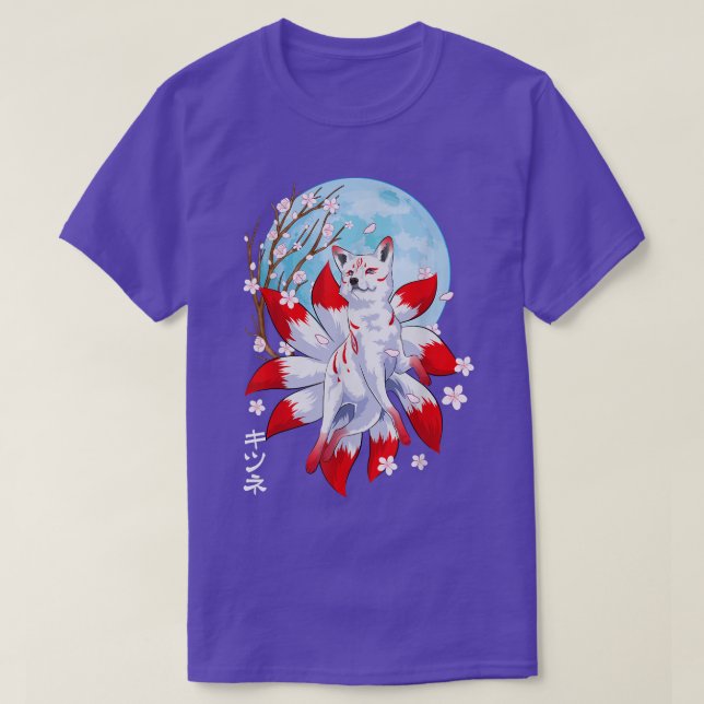 T-shirt Kitsune Fox Japonais Neuf Queue Fox Magique Creat (Design devant)