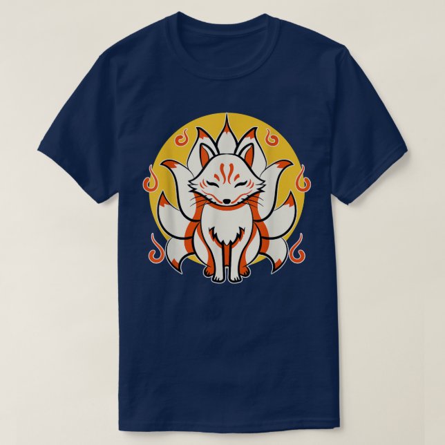 T-shirt Kitsune Japanese Kami Inari Fox protector Tempel S (Design devant)