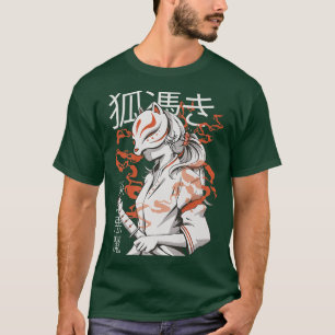 T-shirt Kitsune Japonais Samurai Ninja (2)