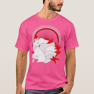 T-shirt Kitsune Kawaii Fox avec de nombreuses queues Premi