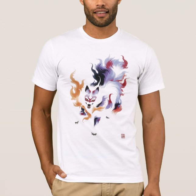 T-shirt Kitsune mythique traditionnelle (Devant)