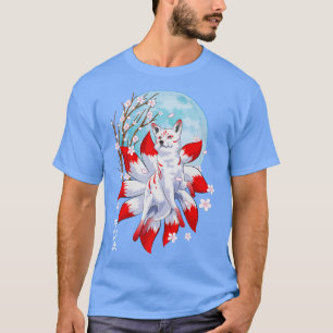 T-shirt Kitsune Pour Japonais Neuf Queues Pour Créateur Ma