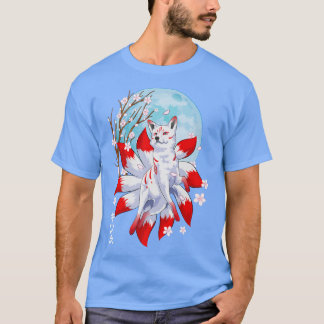 T-shirt Kitsune Pour Japonais Neuf Queues Pour Créateur Ma