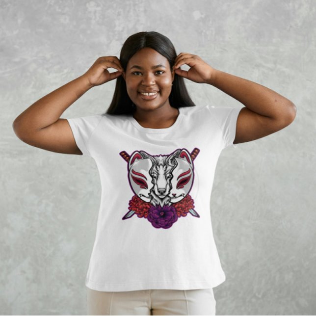 T-shirt Kitsune Samurai (Créateur téléchargé)