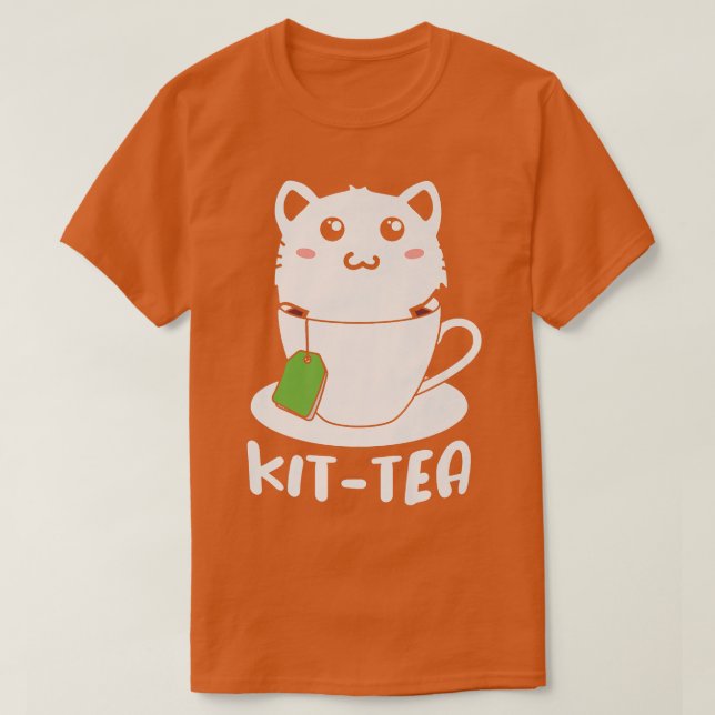 T-shirt Kittea T Cute Cat en Teacup Tee Funny Novelty grap (Design devant)