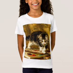 T-Shirt Kitten avec peinture et brosses