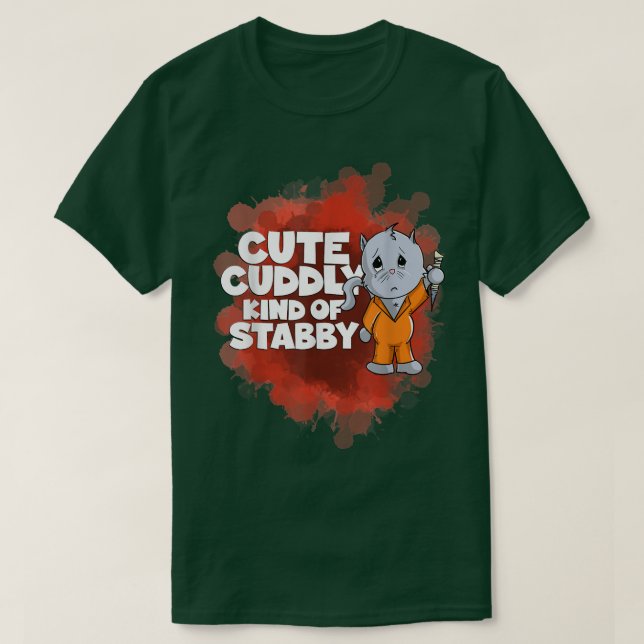 T-shirt Kitten avec une jarret de prison Shank Twisted Spi (Design devant)