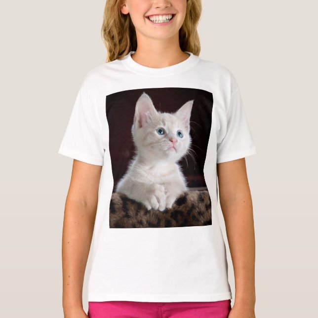T-shirt Kitten blanc vulnérable (Devant)