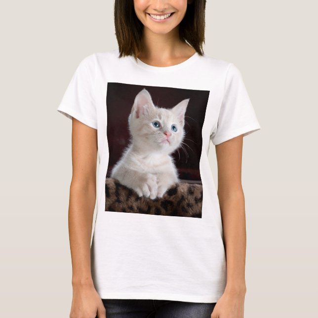 T-shirt Kitten blanc vulnérable (Devant)