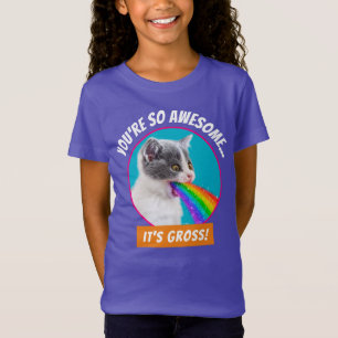 T-Shirt Kitten crache vers le ciel