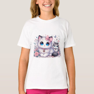 T-shirt Kitten Cuteness Overload : Chat et chien aux yeux