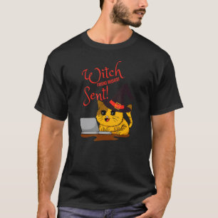 T-shirt Kitten Demande d'Amitié de Sorcière d'Halloween En