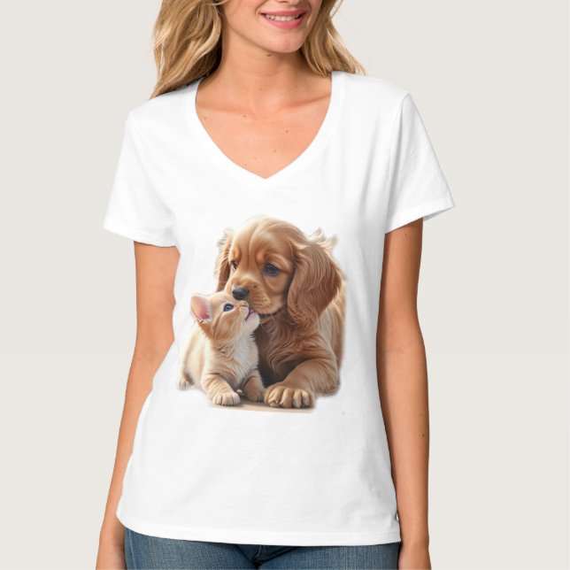 T-shirt Kitten et Puppy (Devant)