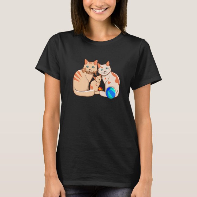 T-shirt Kitten Family Cat  Animal Cat Whisperer (Devant)