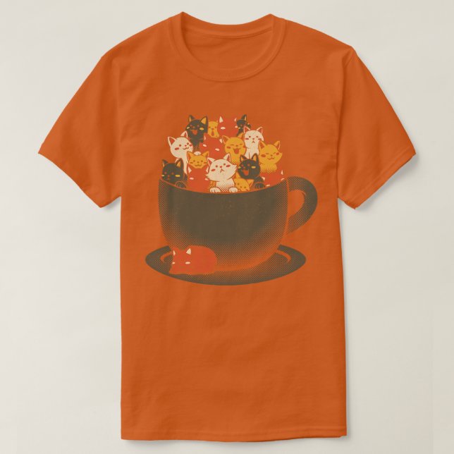 T-shirt Kitten Latte Overflow Chat par Tobe Fonseca (Design devant)